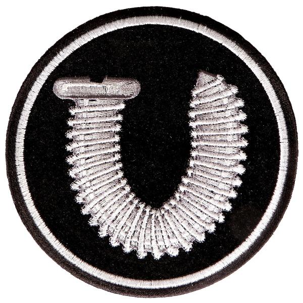 日本未発売! セール価格! ホットレザー スクリューユー ワッペン 丸型 モノクロ 米国直輸入! ウ...