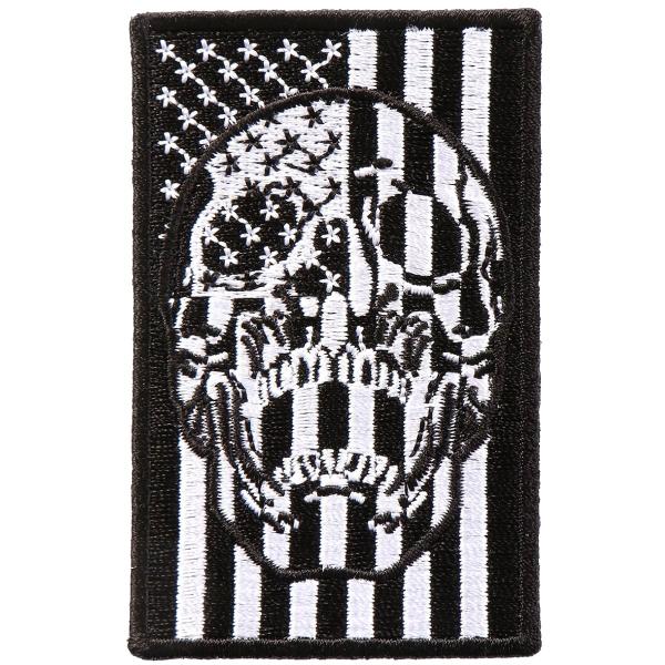 日本未発売! セール価格! ホットレザー アメリカンフラッグスカル ワッペン 米国直輸入! ウェアの...