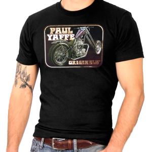 米国直輸入! Paul Yaffe's Bagger Nation 公認 Gold Foil Originals Chopper メンズＴシャツ! 半袖シャツ! HOTLEATHERS ポールヤフィー バイクに!｜harley