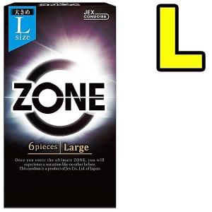 コンドー厶 lサイズ l コンドーム Lサイズ zone ゴム ゾーン 6個入 避妊具 ジェクス 大きめ ラージ エル 大きめ