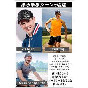ランニングキャップ メッシュ キャップ メンズ...の詳細画像4