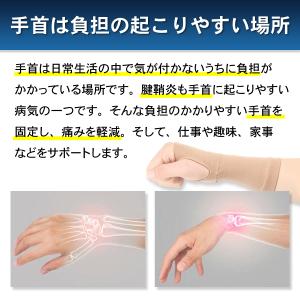 手首サポーター 腱鞘炎サポーター 固定 薄手 ...の詳細画像3