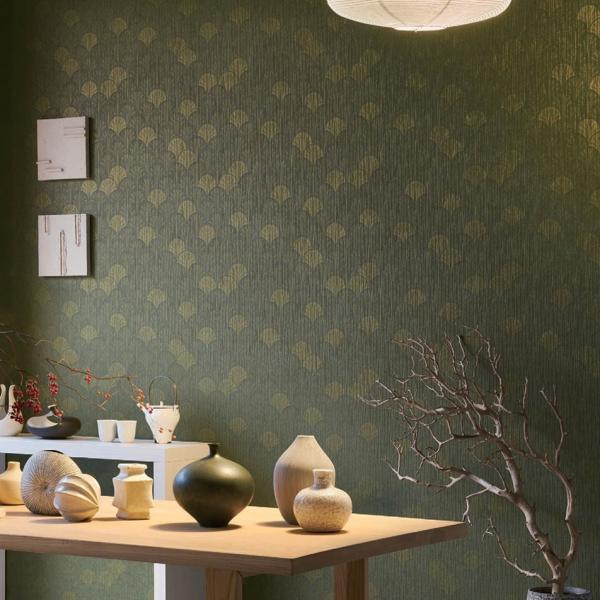 シンコール BB2608 生のり付き壁紙 15m パターン グリーン 和調 BEST ベスト 202...