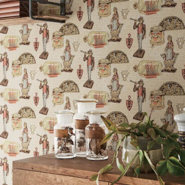 シンコール BB2674 生のり付き壁紙 30m カジュアル パターン ベージュ ヴィンテージ BE...