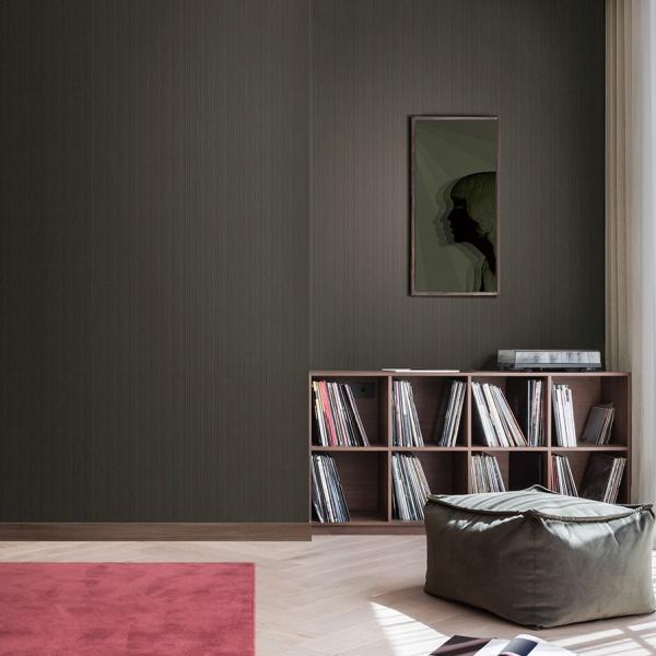 リリカラ LV2527 生のり付き壁紙 15m タフクリーン 織物調 シャープ ブラウン V-wal...