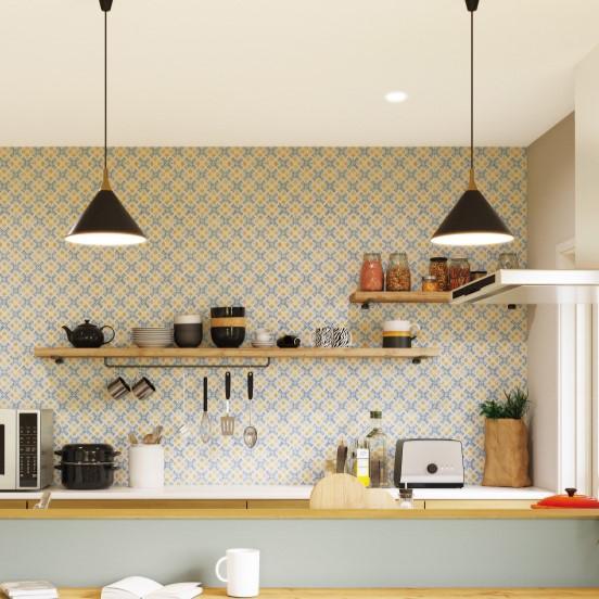 サンゲツ RE55937 生のり付き壁紙 15m パターン フラワー イエロー ReSERVE リザ...