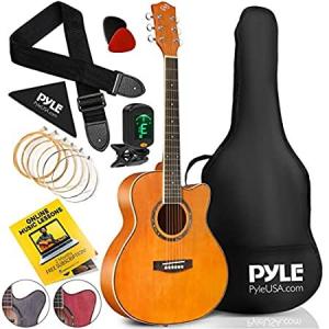 特別価格Pyle 6 String Acoustic Guitar Beginner Starter Kit Guitarra Acustica Bundle好評販売中