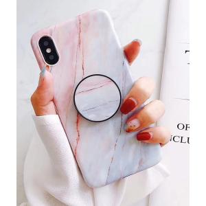 IPHONEケース 大理石調 おしゃれ リング...の詳細画像1