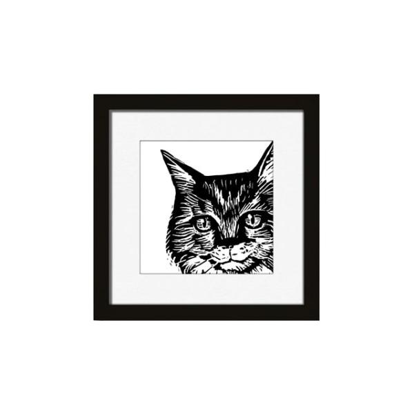 アートパネル 猫 Simply Me 黒フレーム Sサイズ（22x22cm） 【MIHO UNEXP...