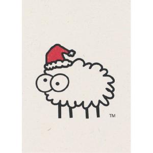 ひつじのフンで再生紙 【Sheep Poo Paper】 グリーティングカード （クリスマス） Santa's Hat ★メール便OK★｜hartfield