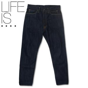 【セール50%OFF】LIFE IS.... ライフイズ デニムパンツ ジーパン ジーンズ テーパードフラット 日本製 インディゴ｜hartleystore