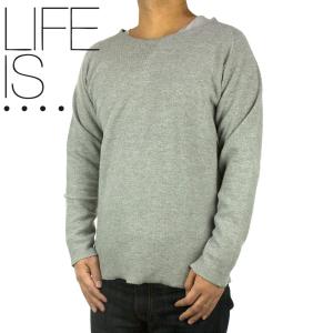 【セール50%OFF】ライフイズ フリーダムスリーブニット LIFE IS.... FREEDOM SLEEVE KNIT グレー｜hartleystore