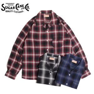 SUGAR CANE シュガーケーン メンズ レーヨン オンブレチェック