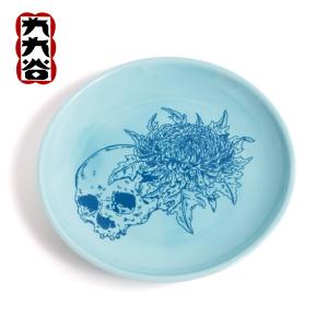 九九谷 × RADIALL × HIROTTON ククタニ KIKU DOKURO - PLATE 丸皿 15cm 九谷焼｜hartleystore