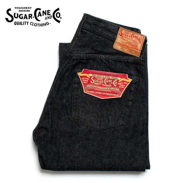 SUGAR CANE 14.25oz. BLACK DENIM 1947 MODEL スタンダードデ...