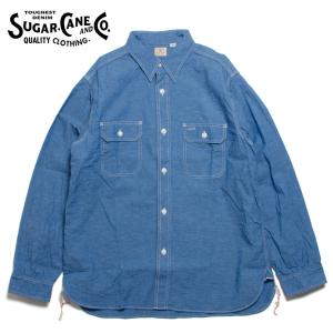 SUGAR CANE シュガーケーン 長袖 ブラック シャンブレー ワークシャツ