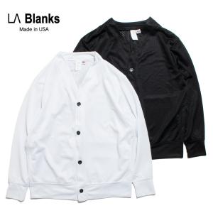 LA Blanks エルエーブランクス 2LAYER MESH CARDIGAN メッシュカーディガン アメリカ製｜hartleystore