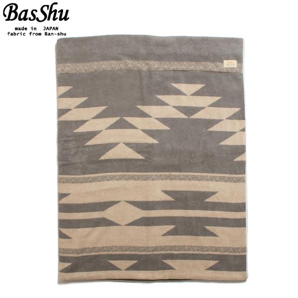 BasShu バッシュ COTTON PILE BLANKET NATIVE MOTIF コットンパ...
