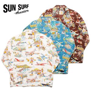 SUN SURF サンサーフ LONG SLEEVE RAYON ALOHA SHIRT '24MODEL