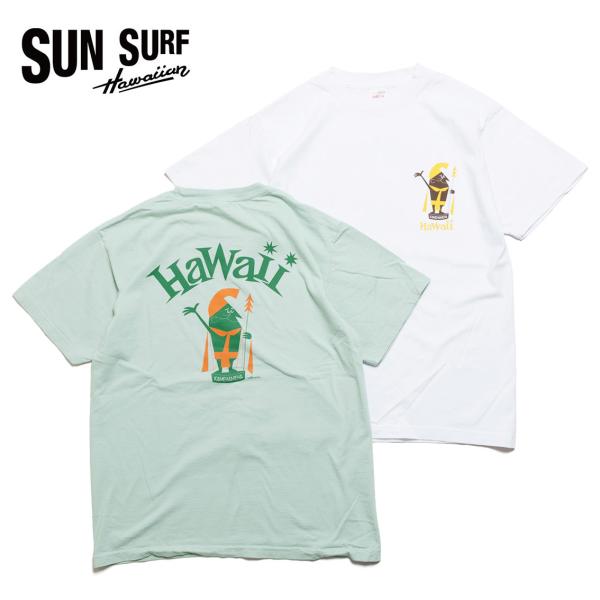 SUN SURF サンサーフ PRINT T-SHIRTS “HAWAII” by 柳原良平 wit...