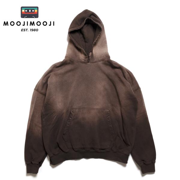 MOOJIMOOJI ムージムージ OVERSIZED CROP HOODIE AGED プルオーバ...