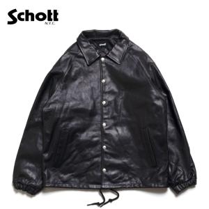 Schott ショット LEATHER COACH JACKET レザーコーチジャケット カウレザー 7825950054