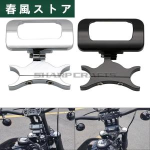 バイクTバーハンドルバーライザーリロケーションデジタルゲージマウントハーレーソフテイルストリートボブFXBB FXSTブレイクアウトFXBR 1