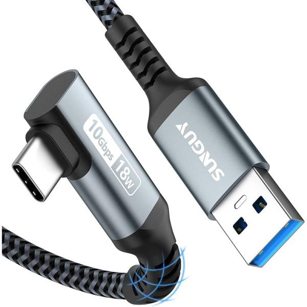 SUNGUY USB Type C ケーブル L字 0.5M USB3.1 Gen2 10Gbps ...