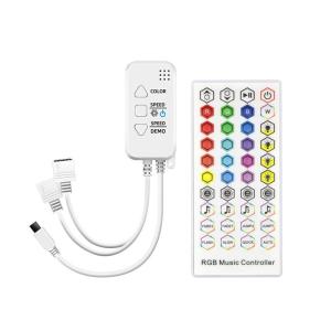 Aotealit LED テープライト コントローラー、RGB コントローラー、4つのピンホール、SMD5050、3528ライト適応、44キ｜haru-online
