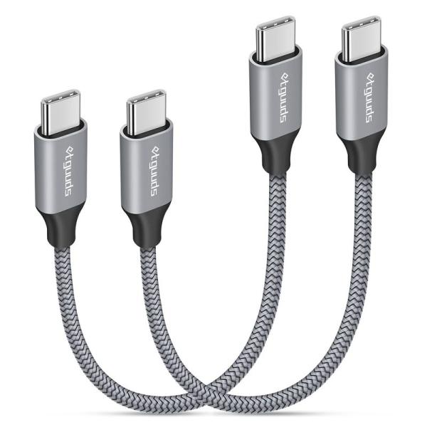 USB C ケーブル0.15m 2本etguuds タイプc ケーブル 短い pd対応 60W急速充...