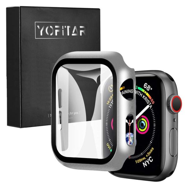 YOFITAR Apple Watch 用ケース 38mm アップルウォッチ保護ケース ガラスフィル...