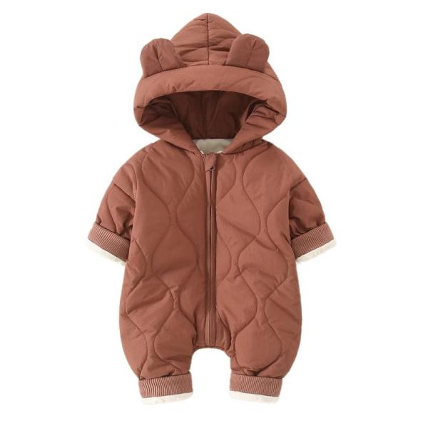 Baby nest ベビー服 ジャンプスーツ カバーオール クマ 長袖ロンパース コート 防寒 秋冬...