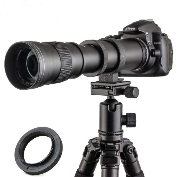 JINTU 420-800mm 望遠ズームレンズF/8.3-F16 キヤノン用80D, 70D, 7...