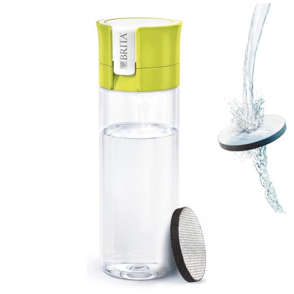 ブリタ 水筒 携帯用 浄水ボトル 600ml ライム マイクロディスクフィルター 1個付日本正規品