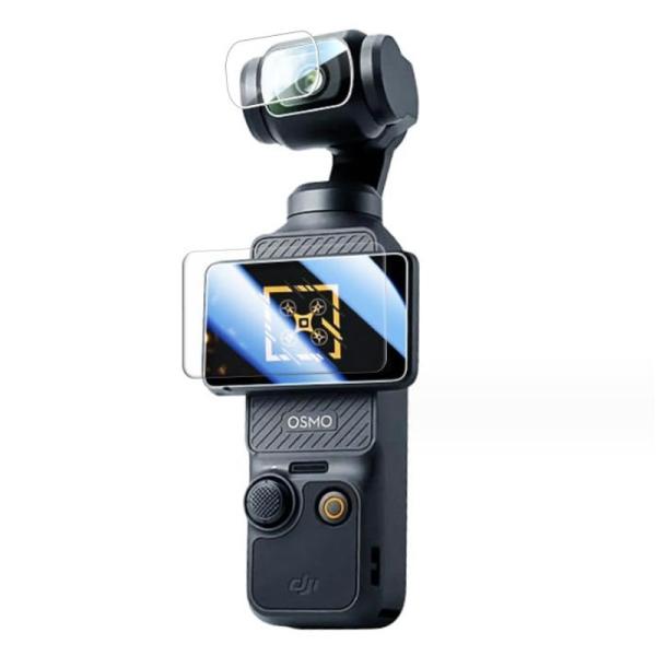 Maxku DJI Osmo Pocket 3 カメラ レンズ保護フィルム メイン用フィルム*2+レ...