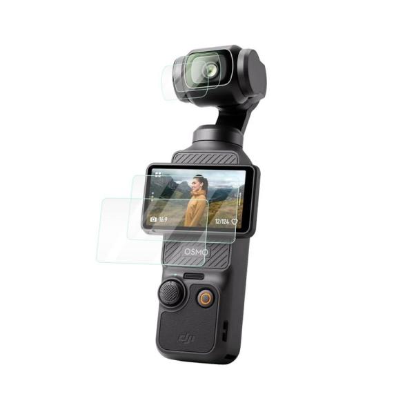 4枚セットFor DJI Osmo Pocket 3 対応 スクリーン保護フィルム 強化ガラス 液晶...