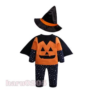 ハロウィン ベビー服 ロンパース ベビー 変装 衣装 コスプレ服 赤ちゃん コウモリカボチャ 子供用 男の子 女の子 変装 コスチューム 可愛い 70 80 90 100