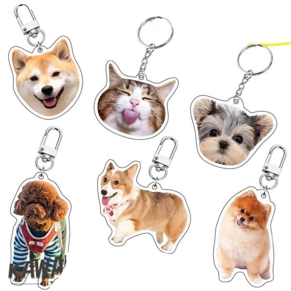 ペット キーホルダー 写真で作る メモリアル オーダーメイド 3Dプリント 猫 犬 ハムスター 記念...