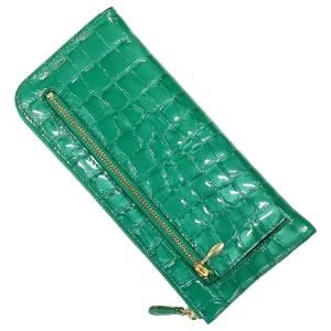 L字ファスナー 長財布 送料無料 キラキラ 薄型 本革友禅 【京都 浪速屋 / はるべ】 #86-359 Ｃグリーン 日本製 母の日 ギフト ミセス シニア