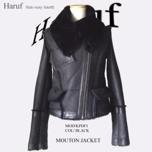 Haruf ムートンジャケット レザージャケット レディース 本革 革