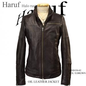 Haruf レザーダウンジャケット レザージャケット 革ジャン