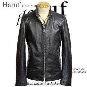 pi　harufレザー本革ライダースジャケット Haruf 革ジャン レザージャケット メンズ 本革 ライダース