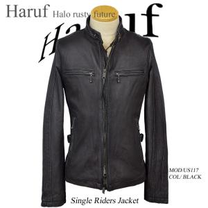 Haruf レザーコート レザージャケット メンズ 本革 革ジャン