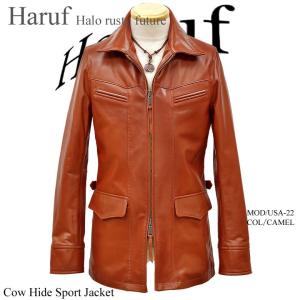 Haruf レザージャケット メンズ 本革 ピーコート pコート レザー Haruf レザージャケット メンズ 本革 ピーコート pコート レザー