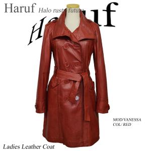 Haruf レザートレンチコート レザーコート レディース 本革 Haruf レザートレンチコート レザーコート レディース 本革