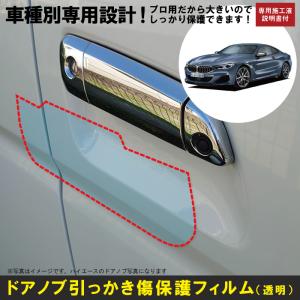 8シリーズ クーペ G15系用(H30/11〜)車種別設計ドアノブ生活傷保護プロテクションフィルム (BMW)傷防止シート｜harufure