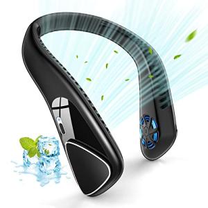 羽根なし 5000mAh大容量 ハンズフリー 充電式 急速冷却