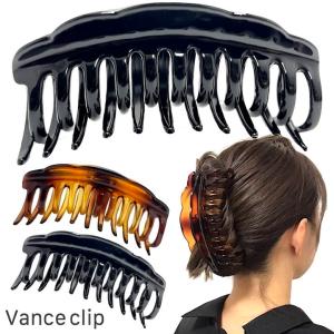 バンスクリップ　大きめ　大　黒　べっ甲　シンプル　ヘアクリップ　バンス｜HaruHaru Yahoo!ショップ