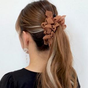 バナナクリップ 大人 可愛い シンプル リボン...の詳細画像4