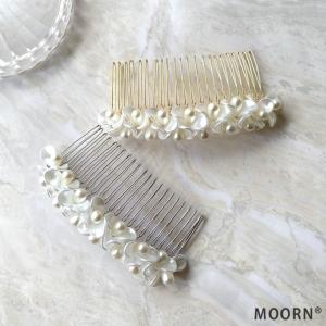 コーム 髪飾り 花 パール レディース ヘアアクセサリー ヘッドドレス キラキラ